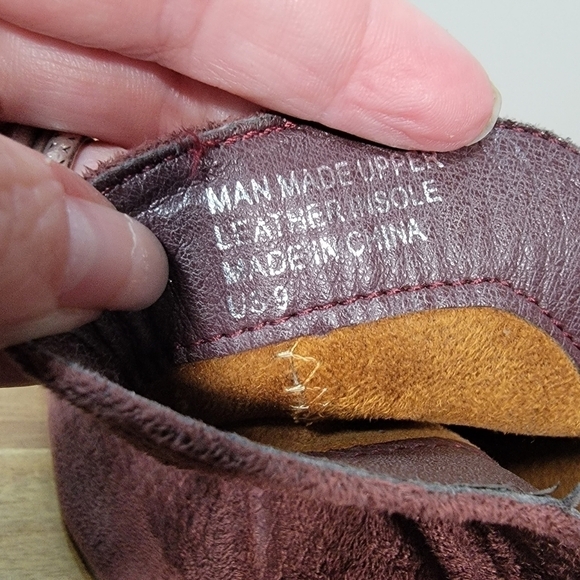 Mi.iM Kendell Maroon Contemporary Distressed Snake Booties Pointed toe Size 9 - Picture 14 of 16